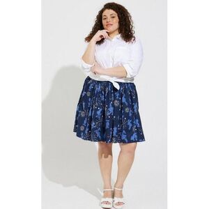 Torrid Disney Americana Mickey‎ Friends Poplin Mini Skater Skirt Size 4